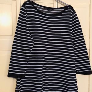 Blue stripe tunic top